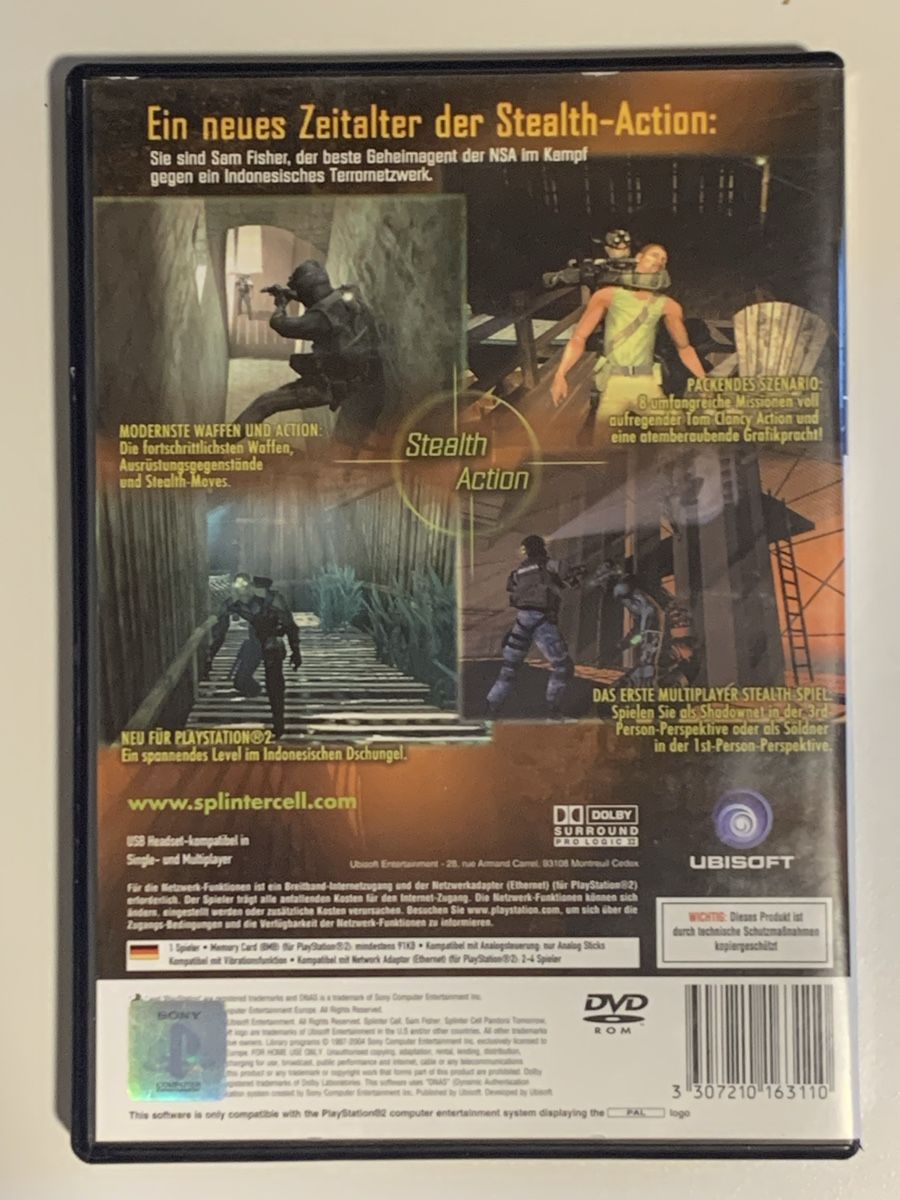 Sony Giochi: Tom Clancy's Splinter Cell: Pandora Tomorrow - PS2 - DE – Usato da Ostermundigen venduto da RG-Collector 1