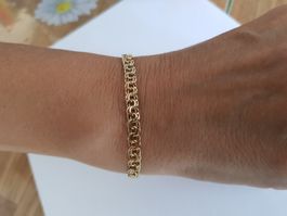 Armkette Gold 333, Länge 18 cm, mit 2 cm Verlängerung dazu