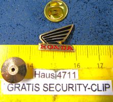 HONDA WING LOGO PIN MOTORRAD ENAMEL GOLDIG KLEIN SECURITY-CL