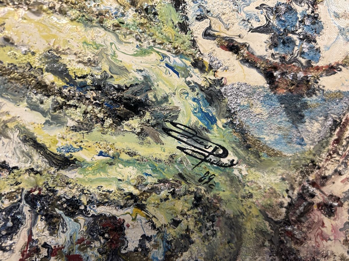 Gemälde: Abstraktes Gemälde von Fredy Gerber 84' – Gebraucht aus Glarus von KunstWerkEr-LS87 1