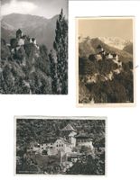 3 alte Ansichtskarten Schloss Vaduz, Fürstentum Liechtenst.