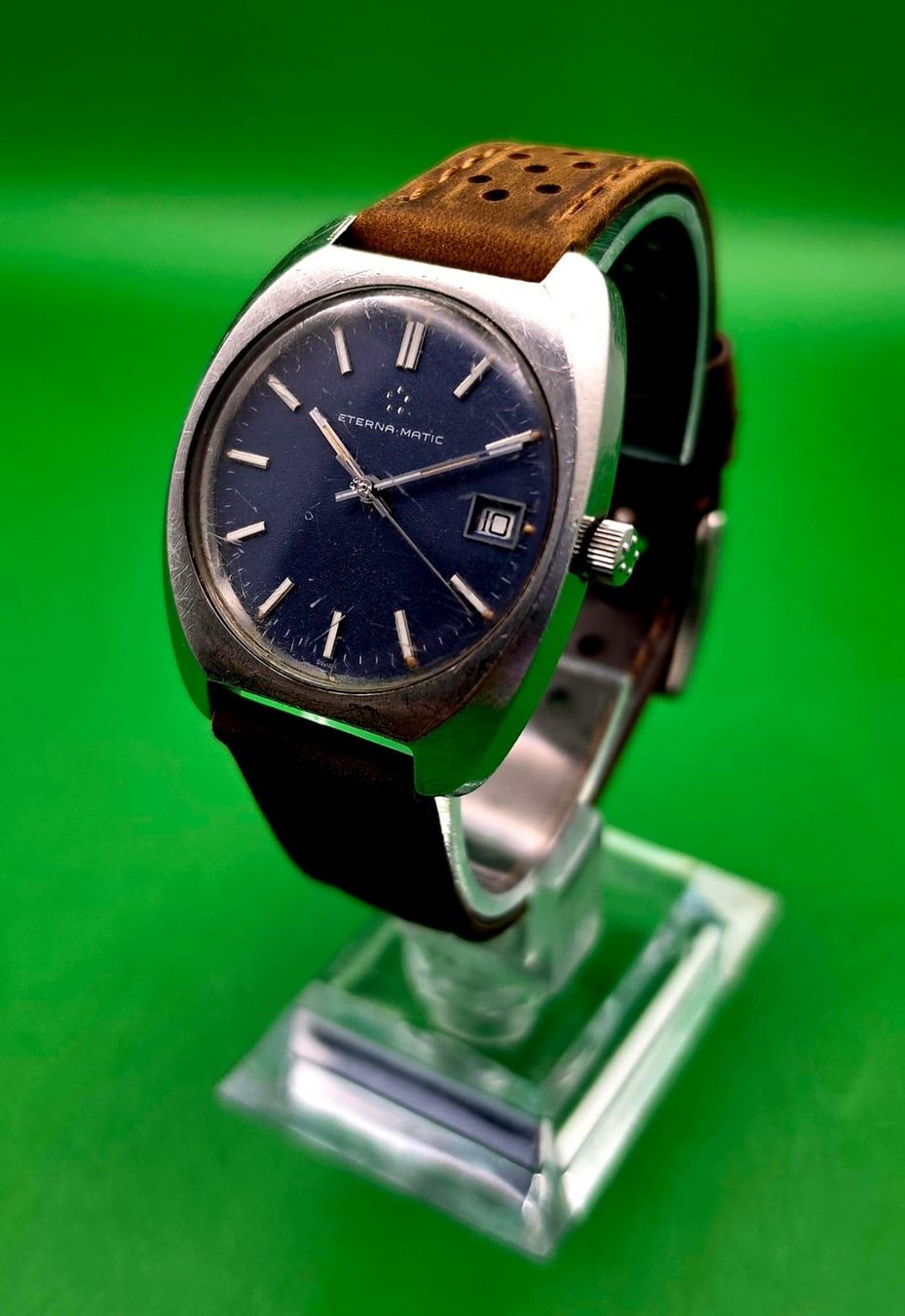 Eterna Uhren: ETERNA-MATIC AUTOMATIC DATE SWISS MATHIAS GYGER 1958-1978 – Gebraucht aus Neftenbach von Taschen-Uhren 1