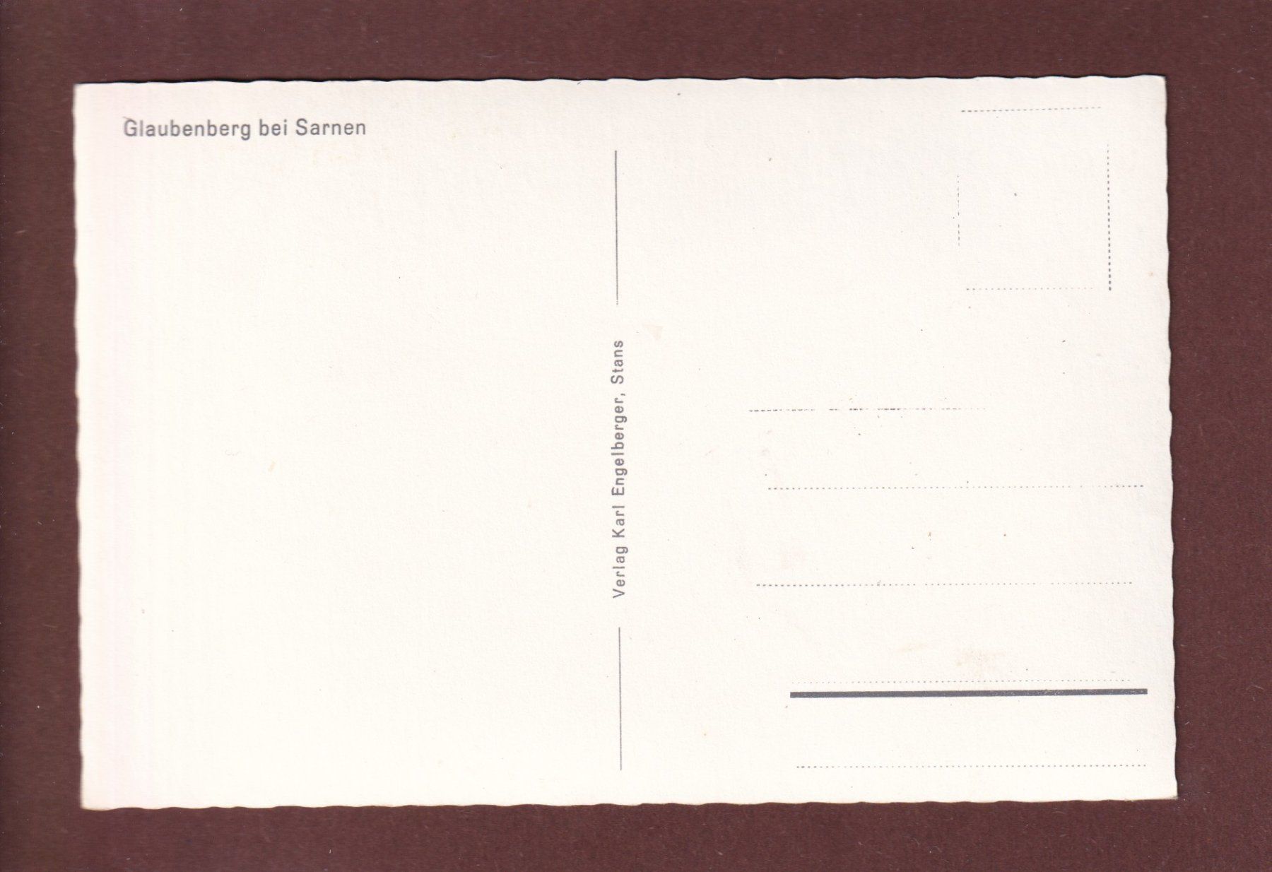 Cartoline postali: GLAUBENBERG – Usato da Pully venduto da nicecards 1