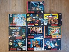 Super Nintendo (SNES): Konsole + 10 Spiele + Zubehör