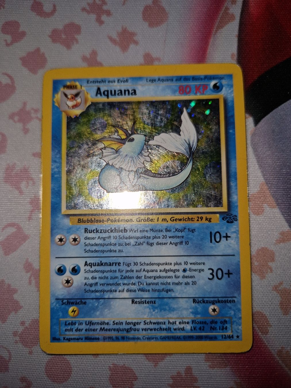 Pokémon Sammelbilder & Trading cards: Aquana DE Jungle Holo – Gebraucht aus Wangen b. Olten von shlem 3