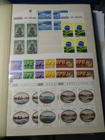 BRASILIEN-Album mit rund 130 4er-Blocks** und weiteren Bm**