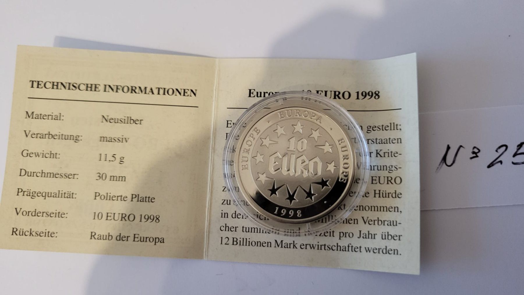 Medaglie: Médaille commémorative 10Euro – Usato da Chamoson venduto da Mauritius1