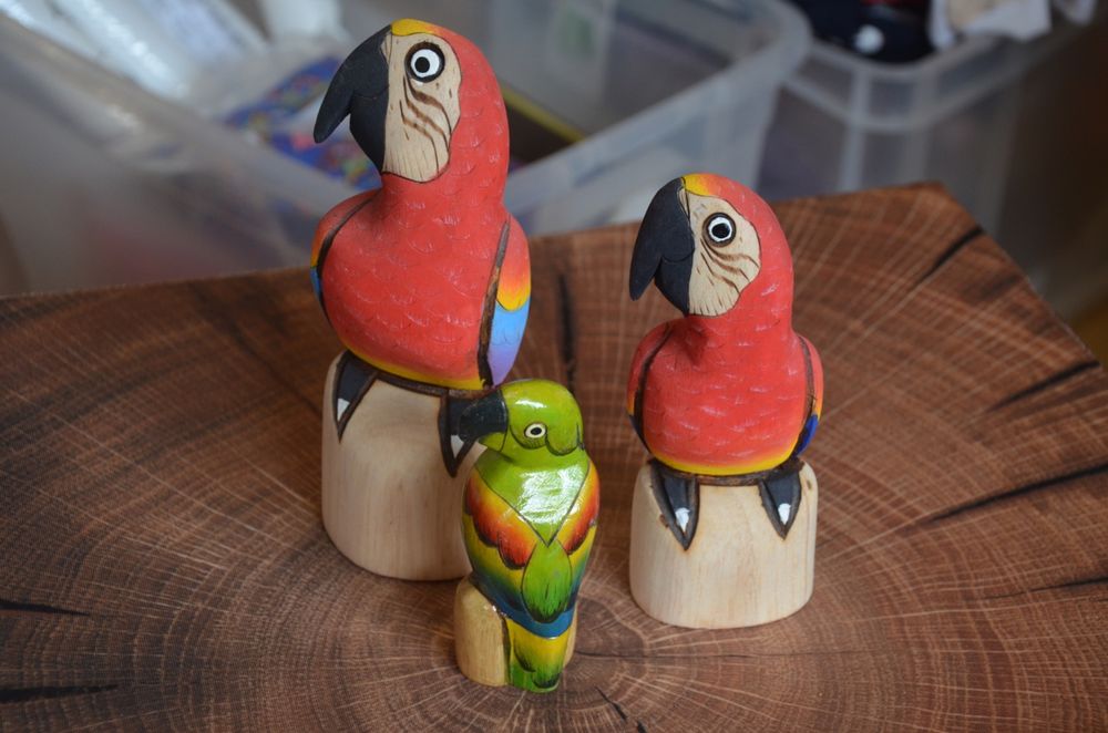 9 Stück Dschungel Papagei Deko - Hängende Vögel Mit Wabenform