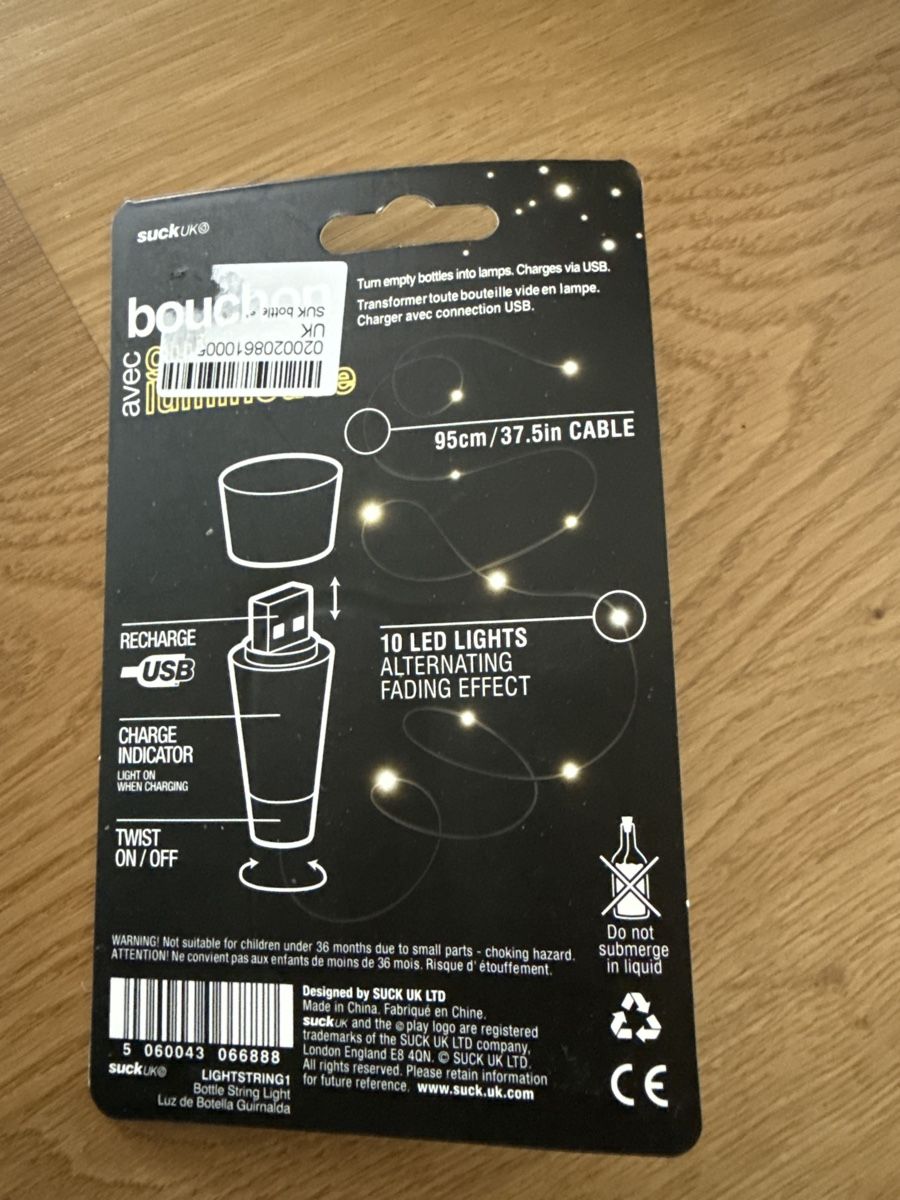 Lichterketten & Leisten: LED Lichterkette Flaschenlicht USB, neu – Neu und originalverpackt aus Neuhausen von DELY 1