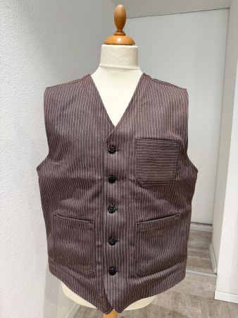 Pike Brothers Nadelstreifen Weste XXL – Vintage Workwear