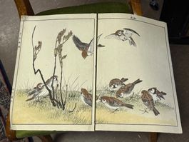 Antiker Holzschnitt Japan signiert