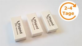 Radiergummi, 3er-Set, Maped Mini weiss