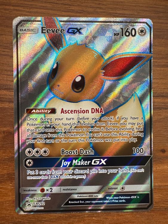 Eevee GX Full Art Sun Moon Promo SM242 Gebraucht In B retswil 