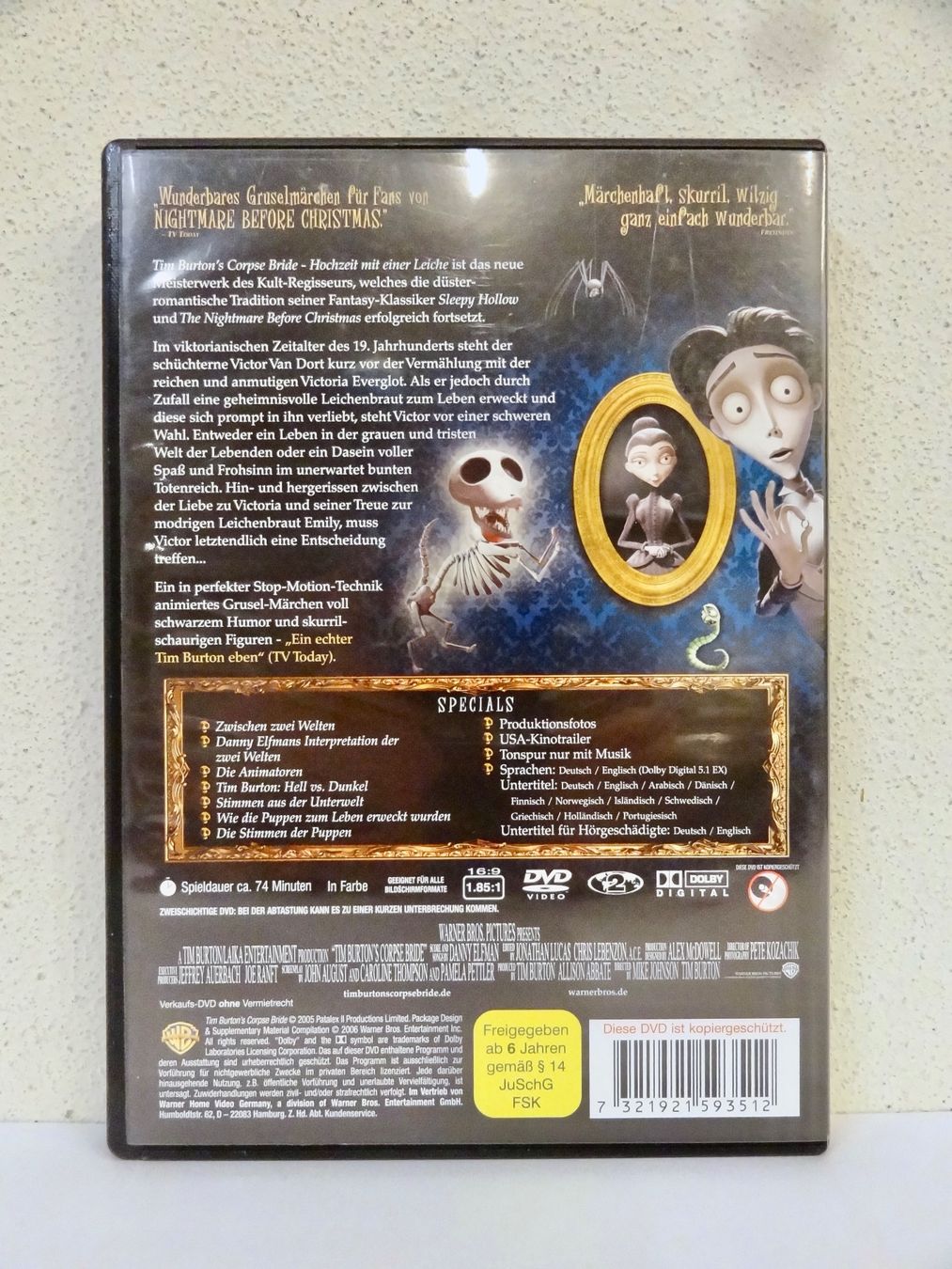 Alle DVDs: DVD TIM BURTON CORPSE BRIDE - HOCHZEIT MIT EINER LEICHE – Neu (gemäss Beschreibung) aus Kerzers von wisaundso 3