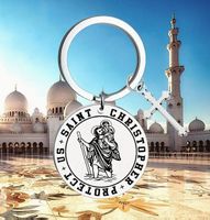 SCHLÜSSELANHÄNGER *CHRISTOPHORUS*, EDELSTAHL NEU