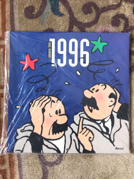 Calendrier Tintin 1996 - même année que 2024
