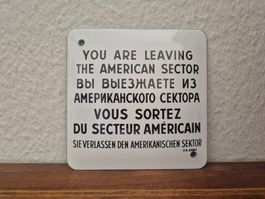 Emailschild Achtung Warnung US Army USA Emaille Schild Retro