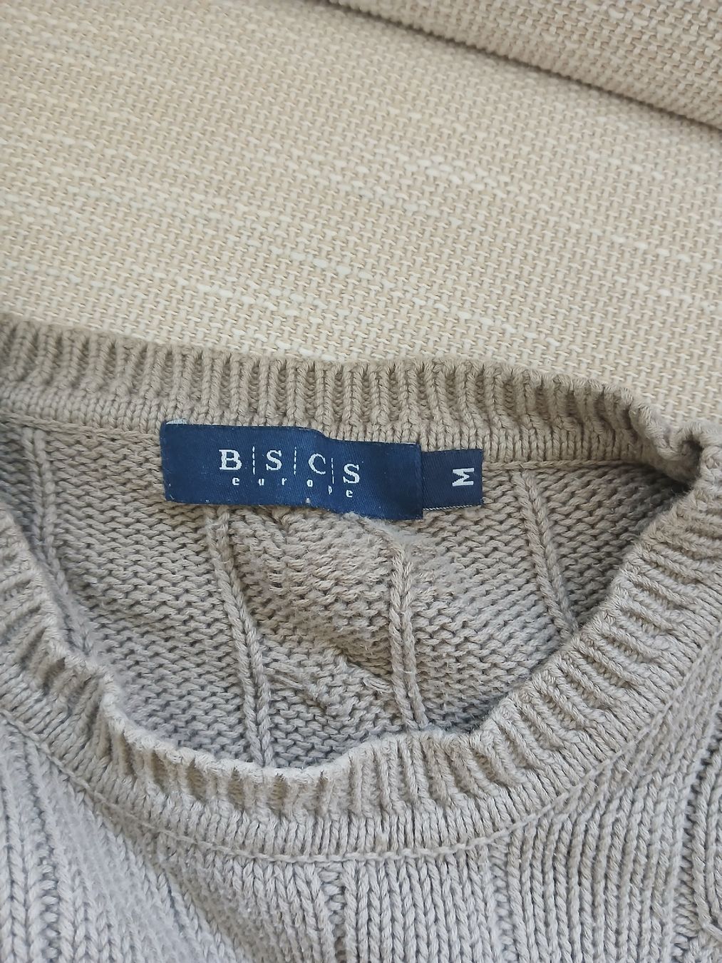 Pullover & Sweatshirts: BSCS Beige Cable Knit Sweater - Men's Size Medium! Nice! – Gebraucht aus Dübendorf von rol_fm6d 2