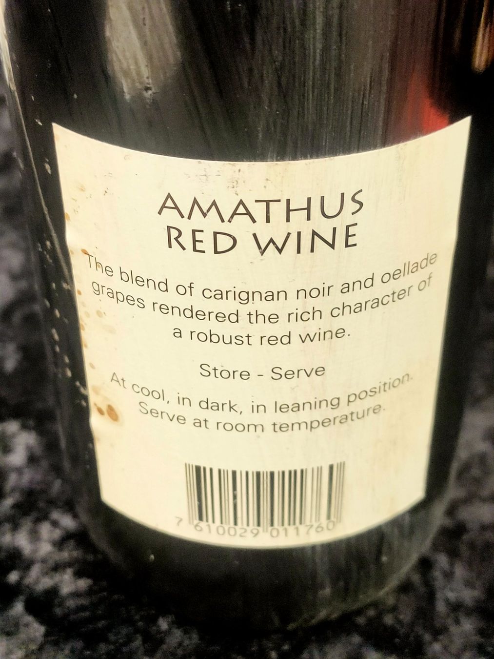Vino: AMATHUS RED WINE CYPRUS 1996 – Nuovo (secondo la descrizione) da Genève venduto da Leboucheoreilles 3