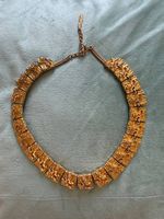 Colier vintage plaque or