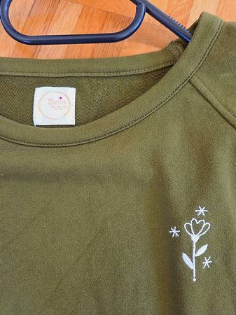 Pull vert olive kaki Des Petits Hauts taille 2 100% coton