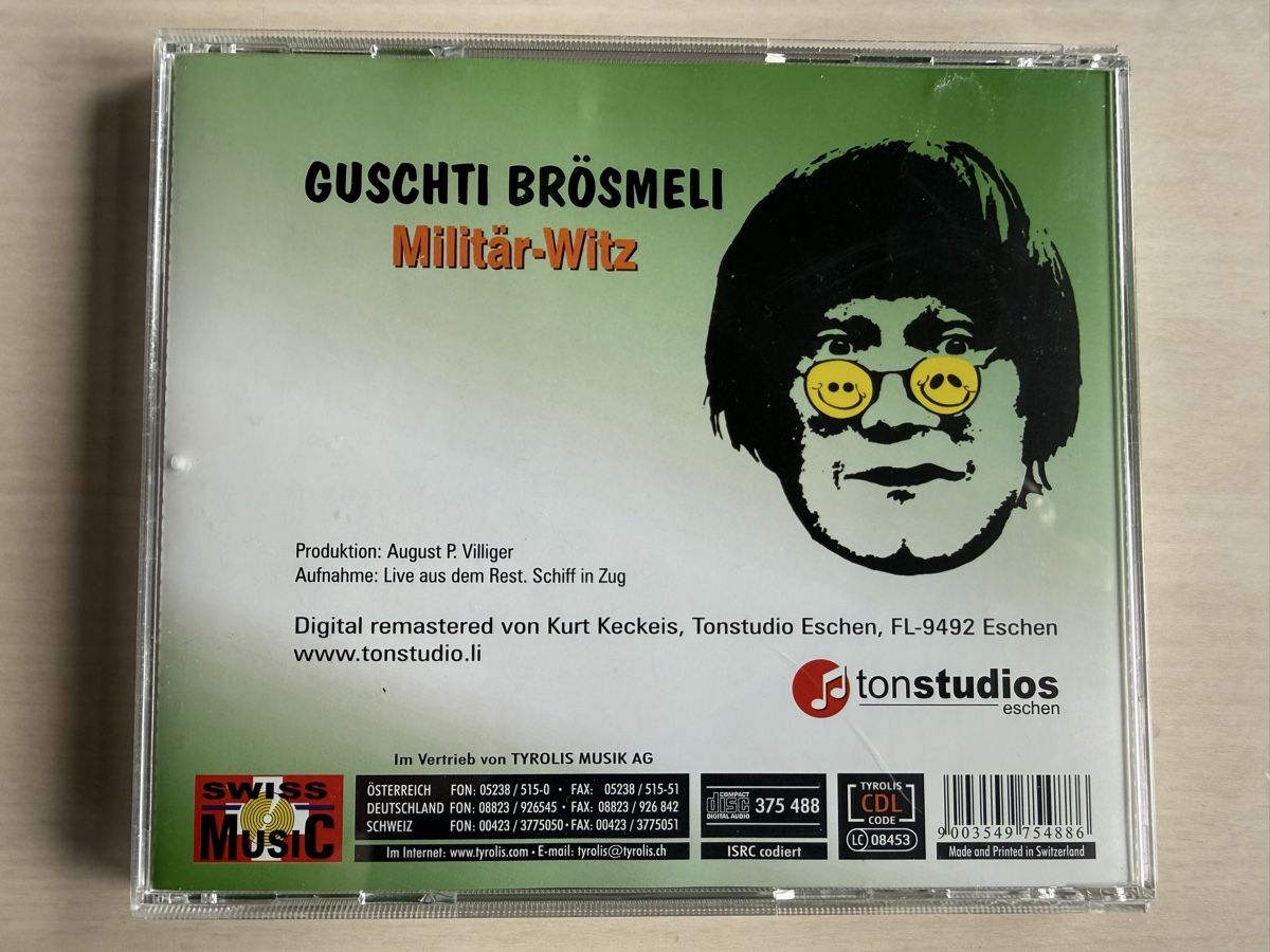 CD: Guschtis Brösmeli  Militär-Witz CD – Usato da Oberried Brienz venduto da Chyara 1