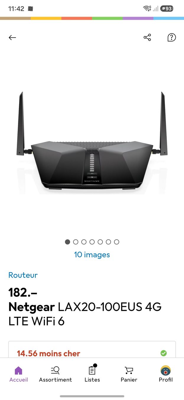 Netgear Modem & Router: Netgear Nighthawk LAX20 4G LTE  – Usato da Vevey venduto da Photech 4
