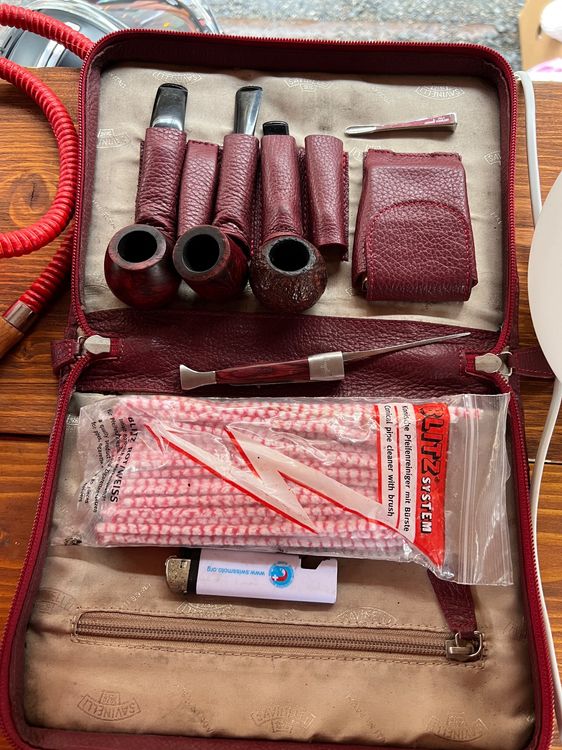 Dr. Watson Tabakpfeifen Set – 2 Stück, Kirchenwarden-Form Aus Kirsch- & Walnussholz, Handgefertigt