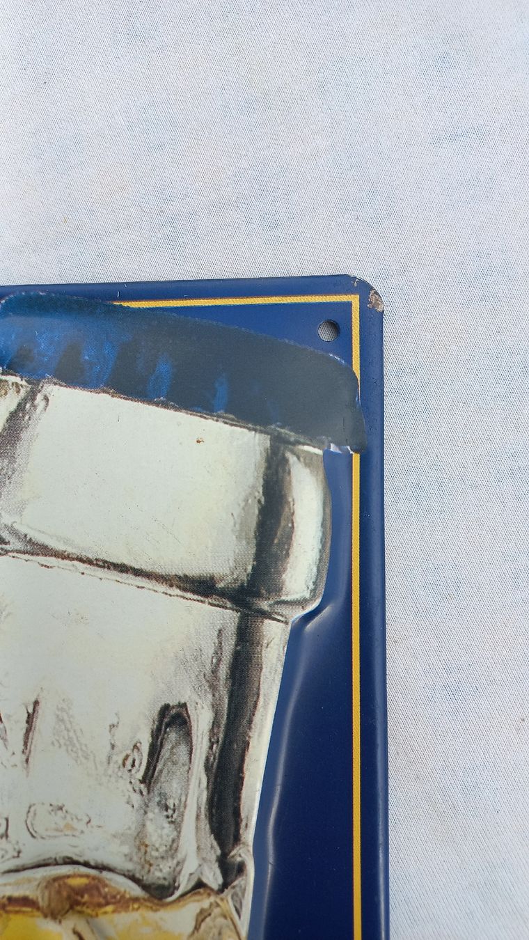 Feldschlösschen Ecriteaux:  Werbe Blech Schild , Feldschlösschen  , ICE BEER  ,  – D'occasion à Welschenrohr par Oldie551 5