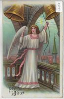 Fröhliche Ostern - Engel im Glockenturm - Litho