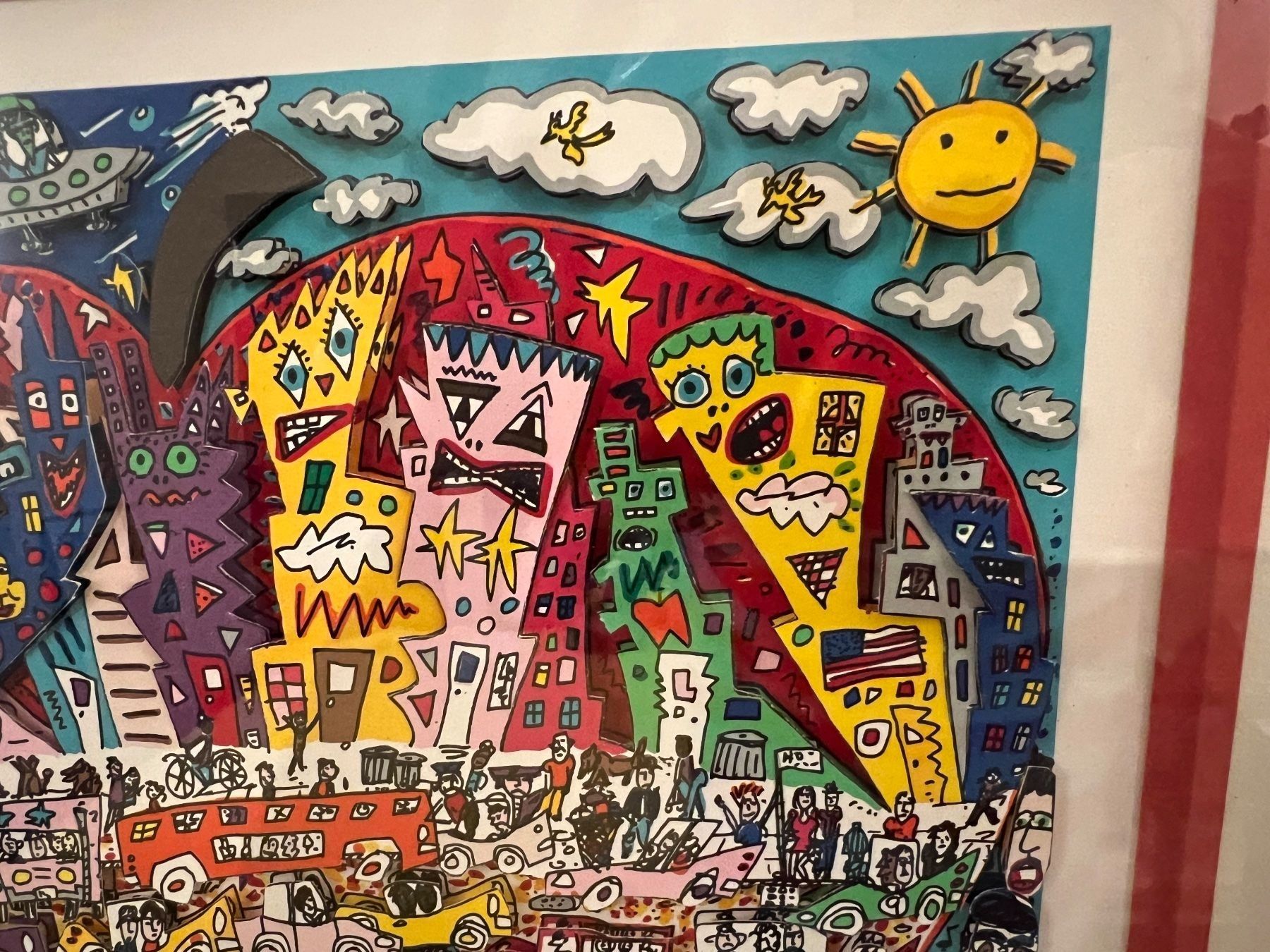 ※希少/大型※ジェームスリジィ WELCOME TO THE BIG APPLE ジェームス・リジィ「WELCOME TO THE BIG APPLE」3Dシルク