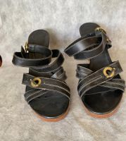 BALLY Schwarze Ledersandalen, Sommer Sandaletten, Grösse 41
