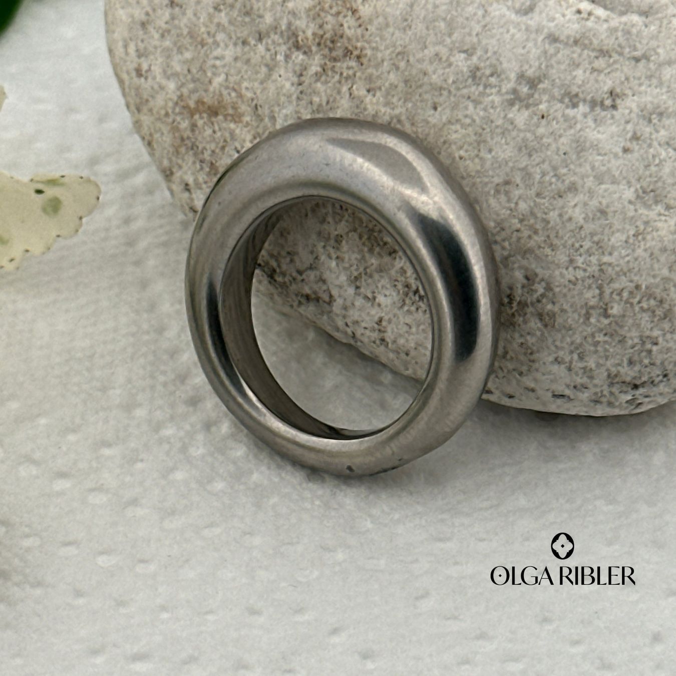 Olga Ribler Anelli: Massiver Ring Edelstahl - matt - Grösse 56 – Nuovo (secondo la descrizione) da Luzern venduto da Schmuckoutlet 4