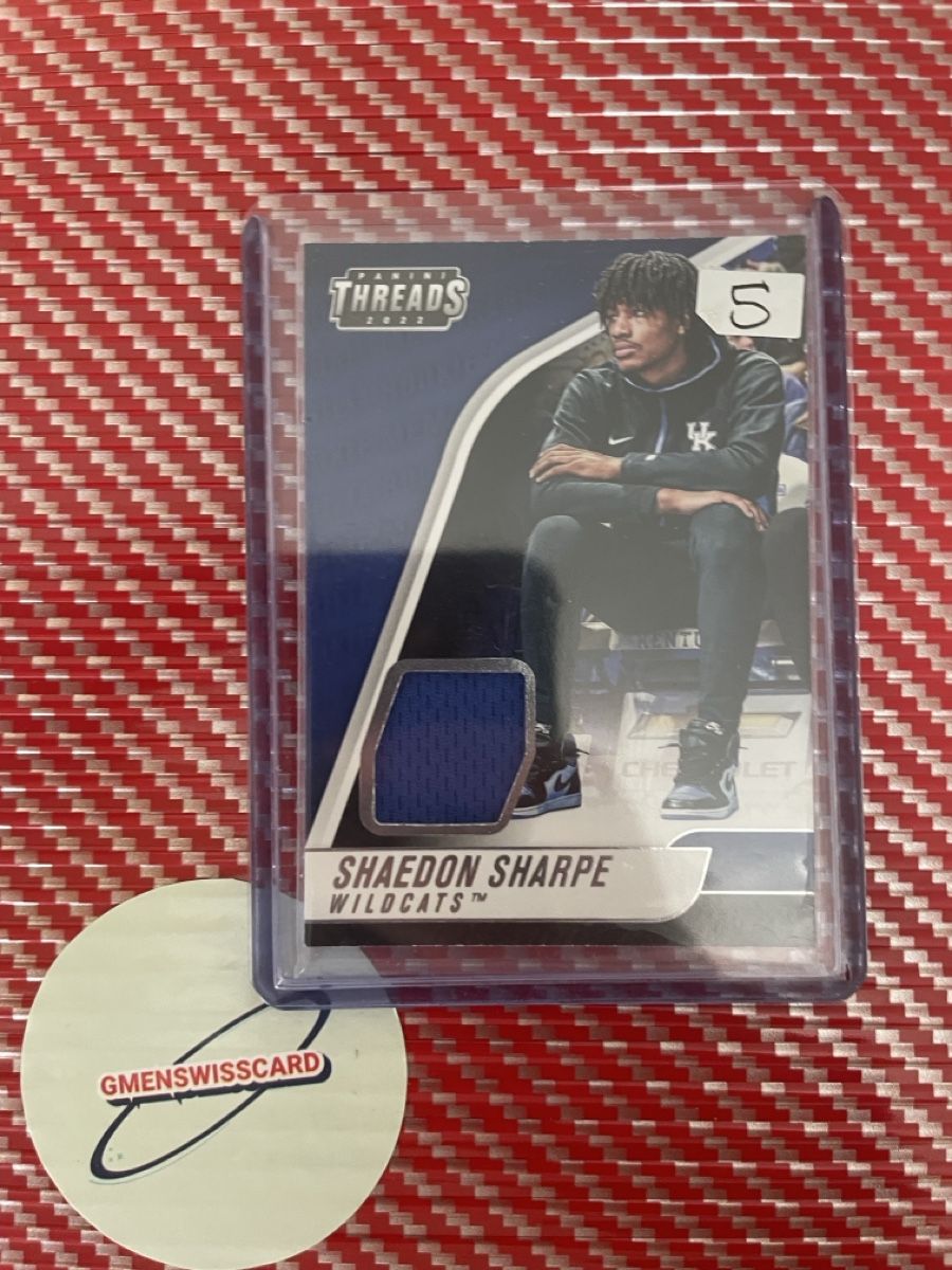 Sammelbilder & Trading cards: Shaedon Sharpe Patch 2022 Threads Jersey Card – Neu (gemäss Beschreibung) aus Wädenswil von Gmenswisscard