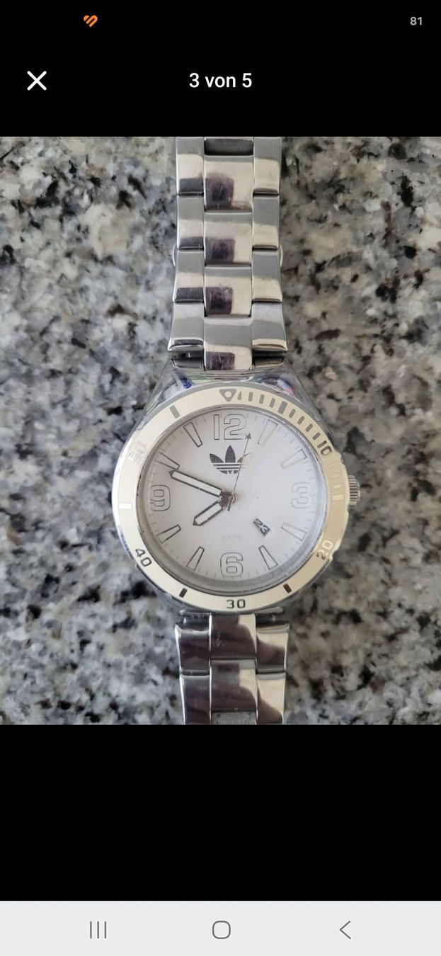 Adidas Orologi: Adidas Sportuhr Weiss/Silber – Usato da Toffen venduto da ver_x68f 1