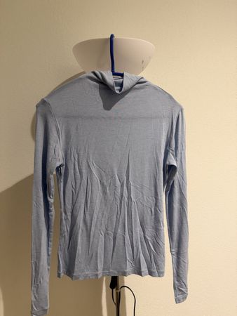Uniqlo C Heattech Rollkragen Shirt, Hellblau und Grau, S