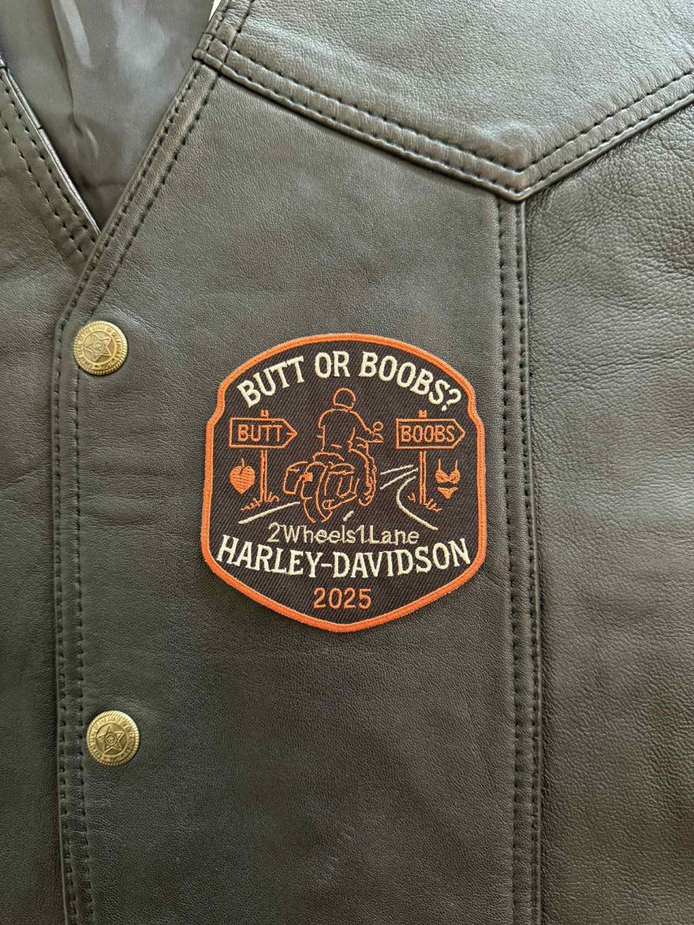 Plaketten & Abzeichen: Embroidered Harley Davidson Patch - 2Wheels1Lane – Neu (gemäss Beschreibung) aus Neunkirch von van_w9hz