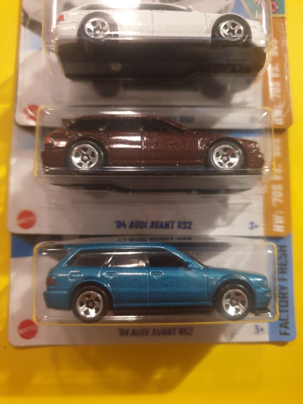 Hot Wheels Modellautos: 3 x Hot Wheels '94 AUDI AVANT RS2 – Neu und originalverpackt aus Oftringen von Rotor 1