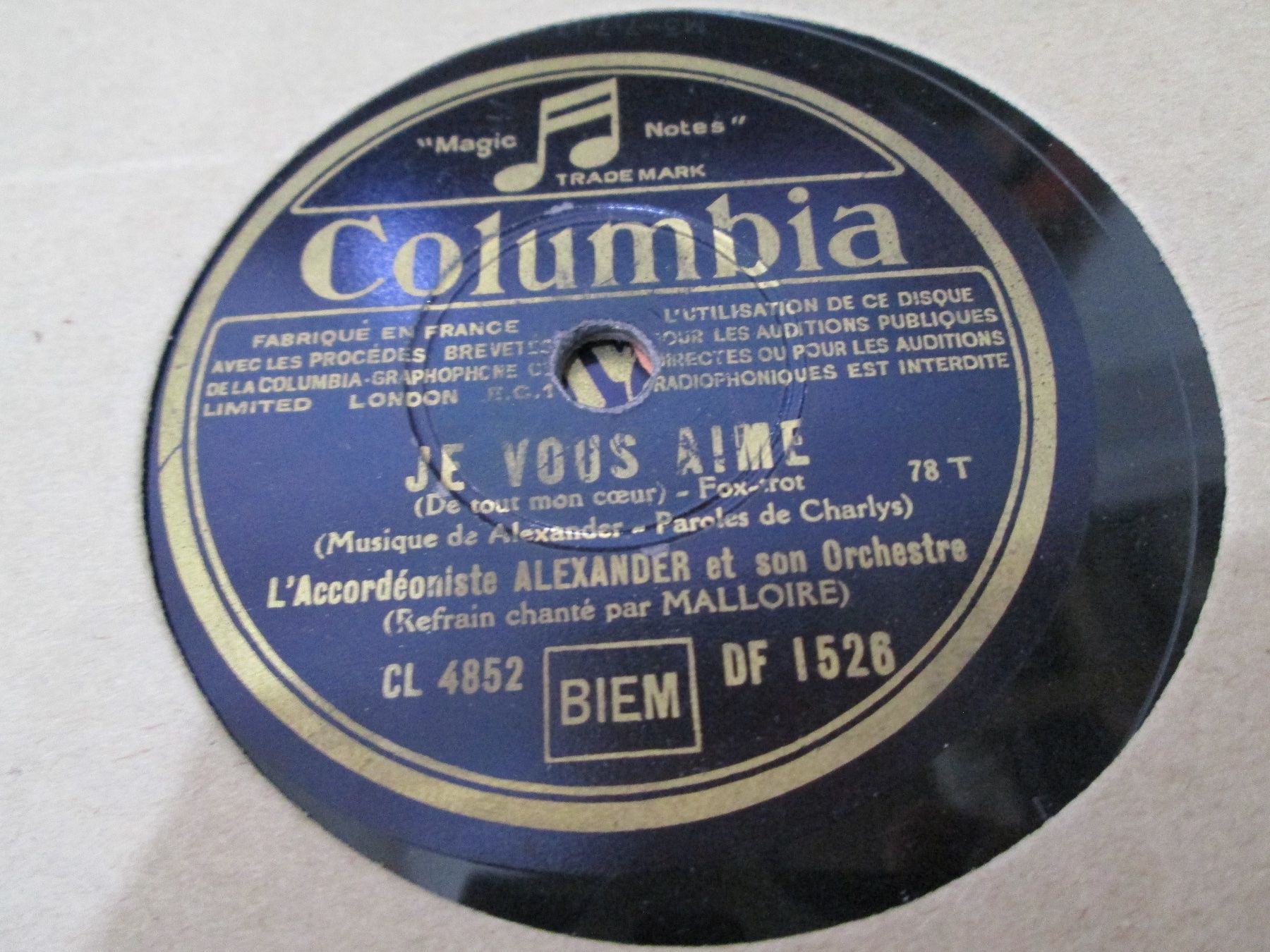Schallplatten: DISQUES 78 TOURS – Gebraucht aus Lausanne von Leag 4