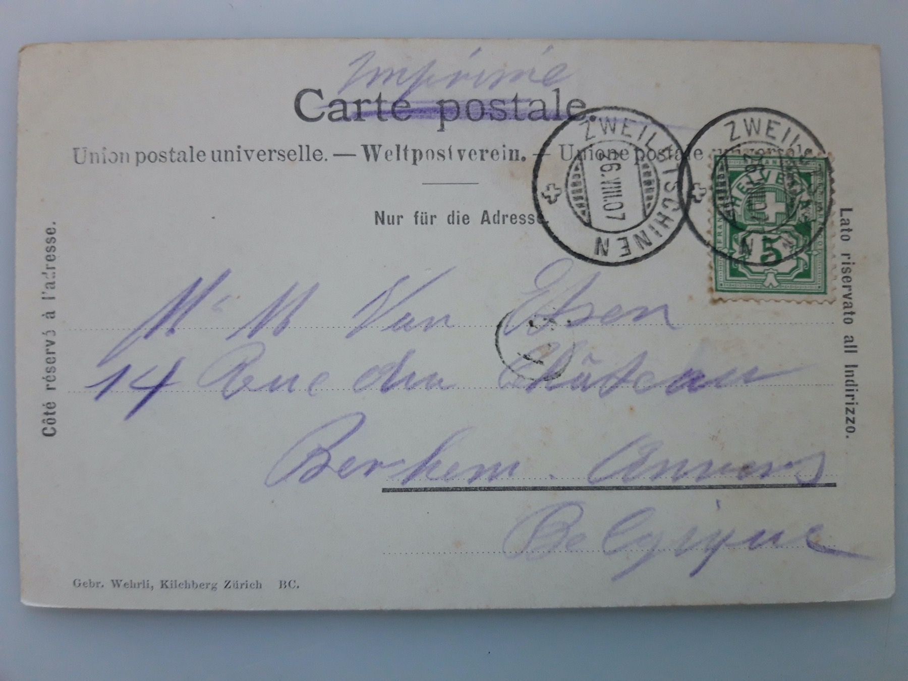 Cartoline postali: Trümmelbach oberer Kessel – Usato da Sargans venduto da nicsam1815 1