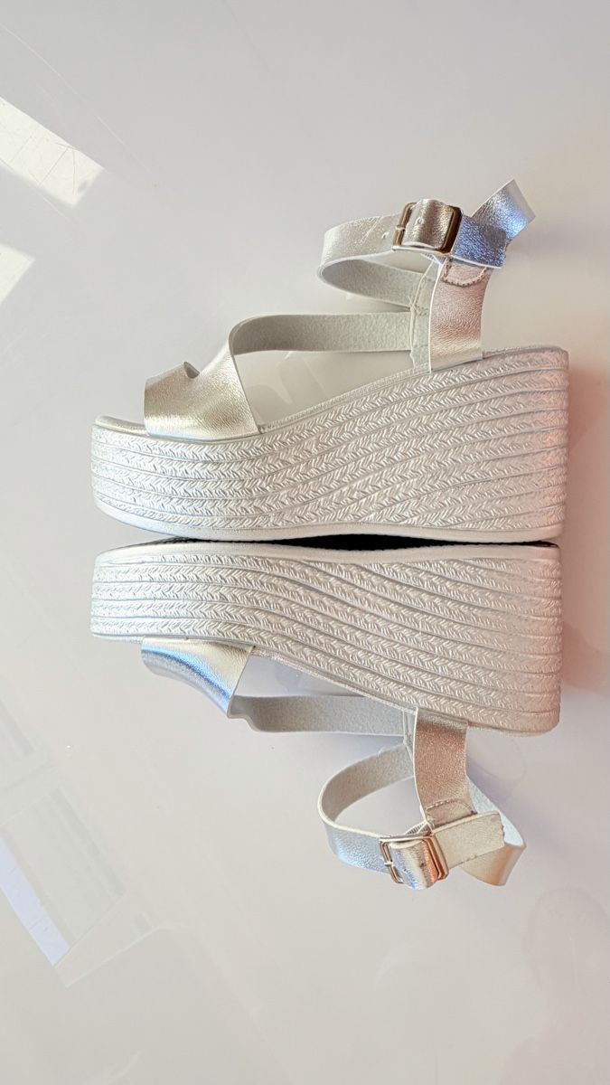 Scarpe da donna: Damenschuhe Sandalen Silber Grösse 39 neu – Nuovo e nell'imballaggio originale da Jonen venduto da BMWE369 4