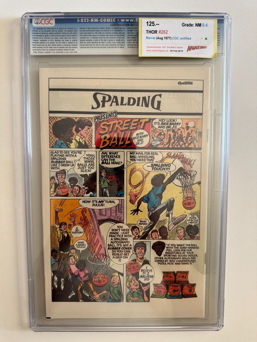 Fumetti: Thor #262 (Marvel 1977)  CGC Graded Comic  WHITE 9.4 – Usato da Amriswil venduto da MA_GA 1