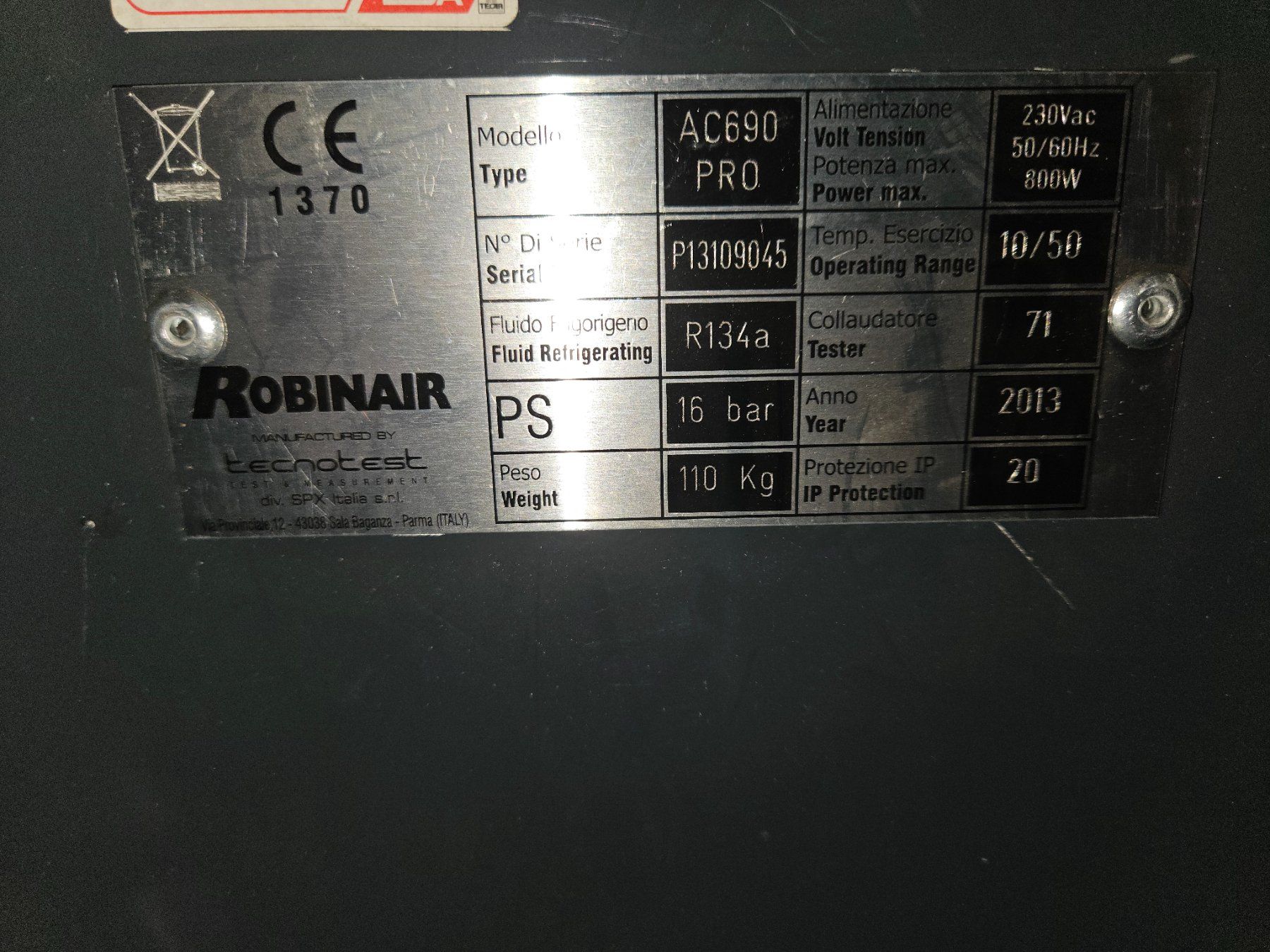 Alle Maschinen: Klimafüllgerät Robinair r134 – Gebraucht aus Gossau SG von Dune5 1