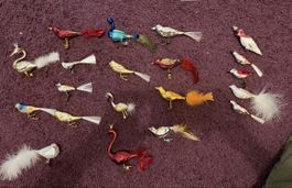 15 Christbaumschmuck Vögel mit Clip verschiedene Modelle