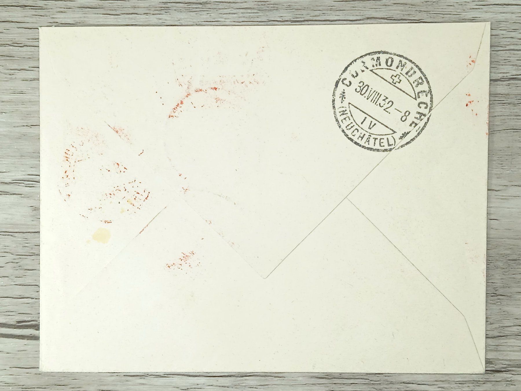 Tutti i francobolli: TR12 Enveloppe + Timbre Suisse 1932 – Usato da Cousset venduto da Patrick_Collections 1