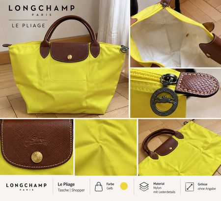 Longchamp Le Pliage Tasche Shopper Gelb Nylon