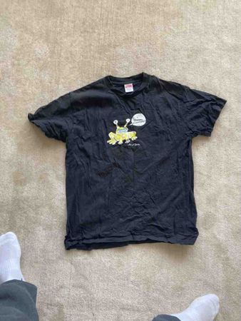 Supreme T-Shirt schwarz mit Frosch Print gebraucht
