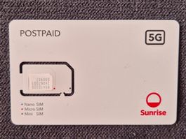 Sunrise SIM-Karte 5G Postpaid gebraucht