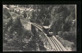 AK Rigibahn auf der Schnurtobelbrücke