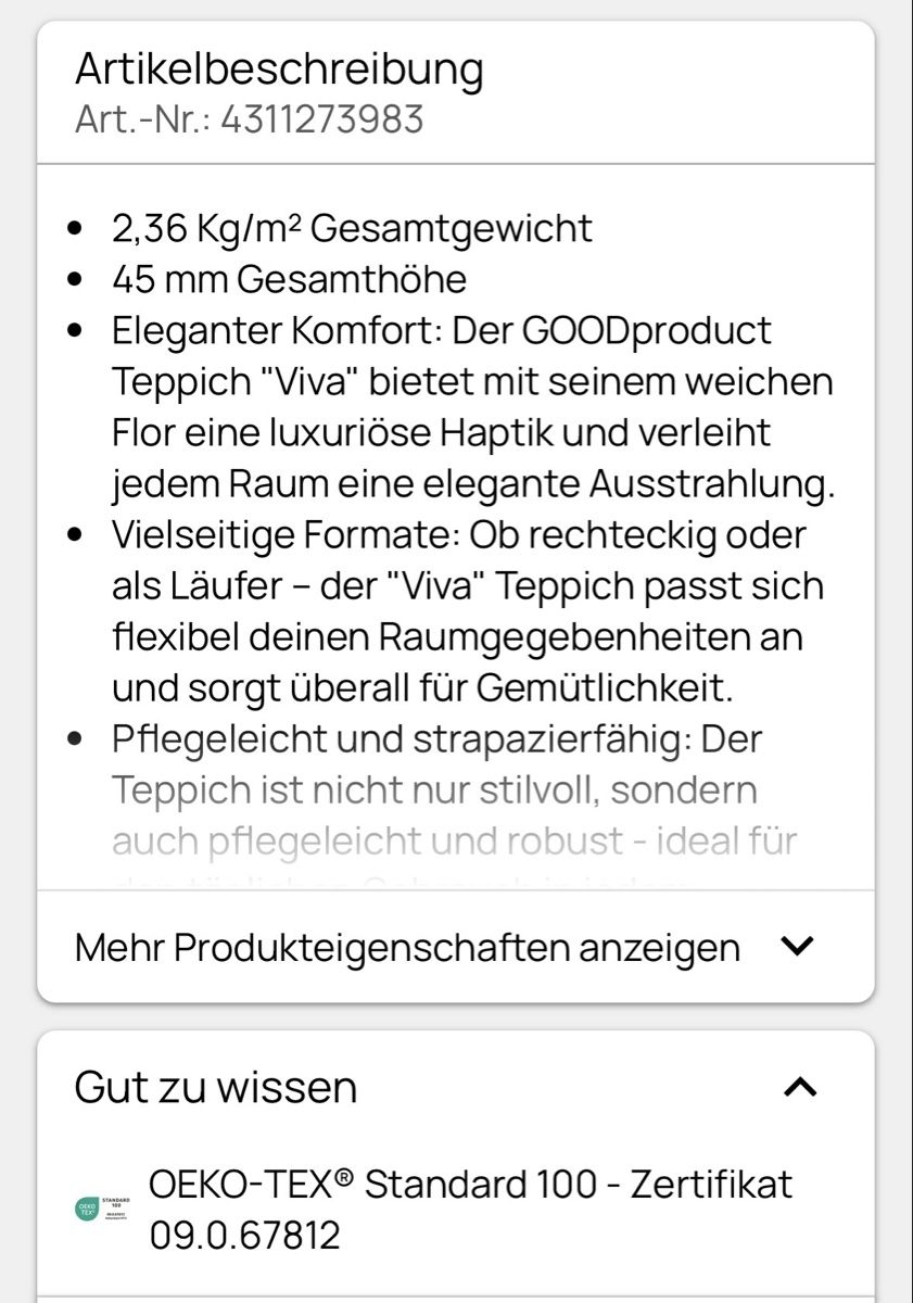 Tappeti: Teppich rund blau, neu – Nuovo e nell'imballaggio originale da Männedorf venduto da Ewallstreet 4